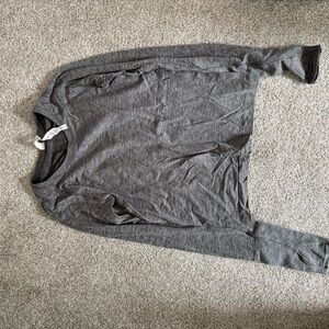 Gray Long Sleeve Top